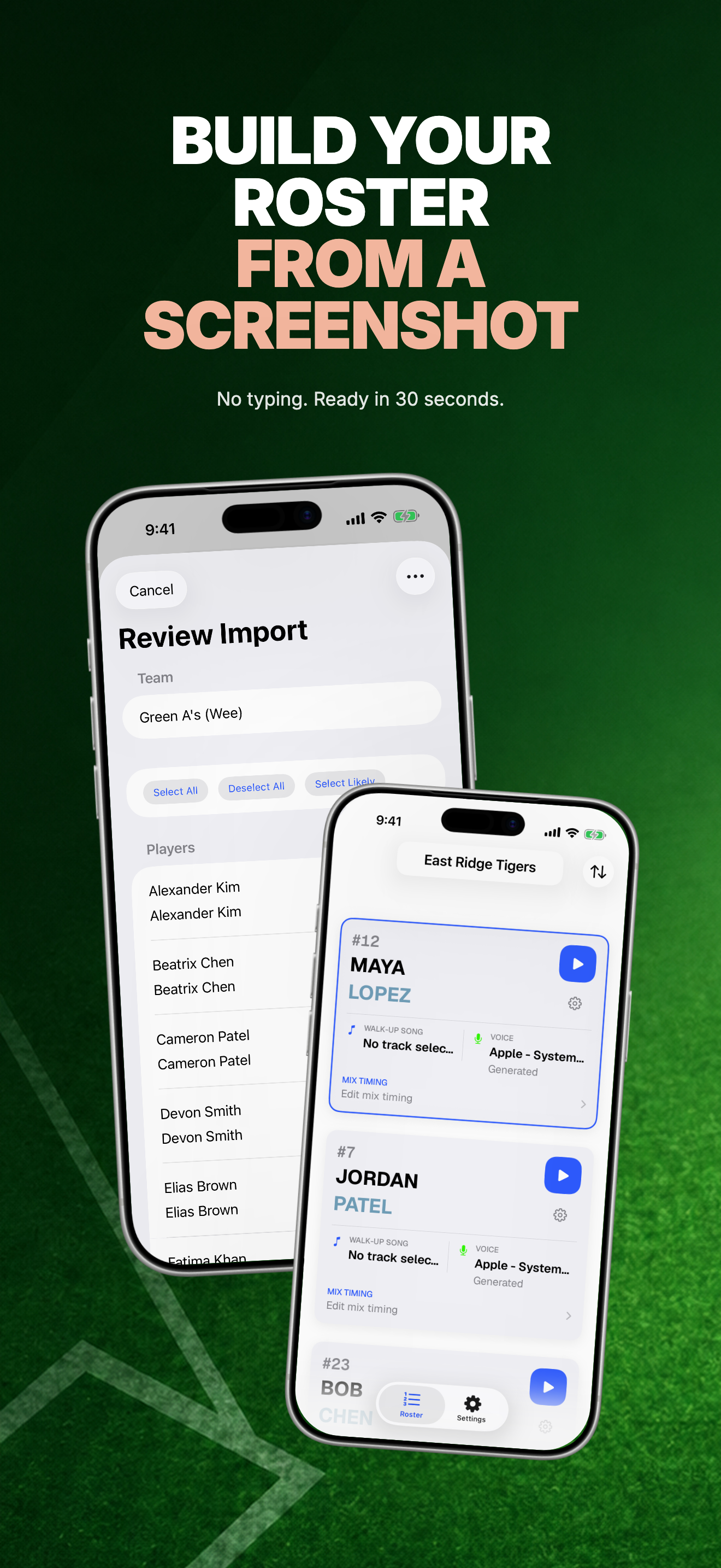 Walkout Music import screen on iPhone